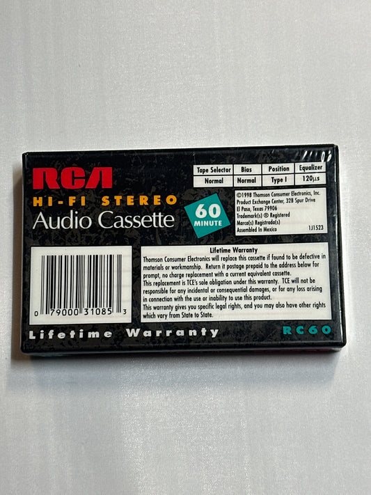 RCA Hi-Fi Audio Type I Blank Cassette Sealed 60 Minutes
