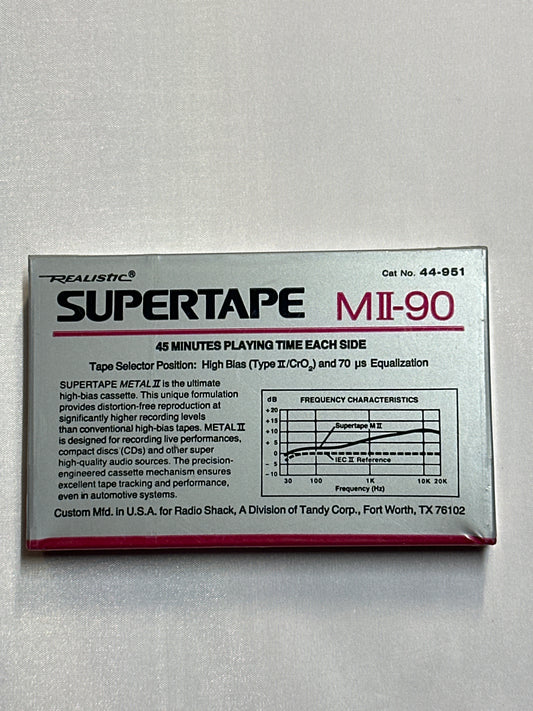 Realistic Supertape MII-90 Metal Type II Sealed 90 Minutes