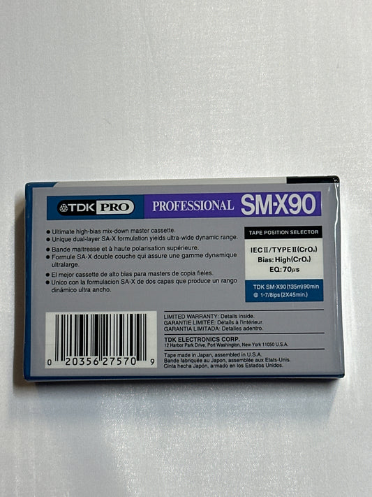 TDK SM-X90 High Bias Type II Sealed Professional Japan