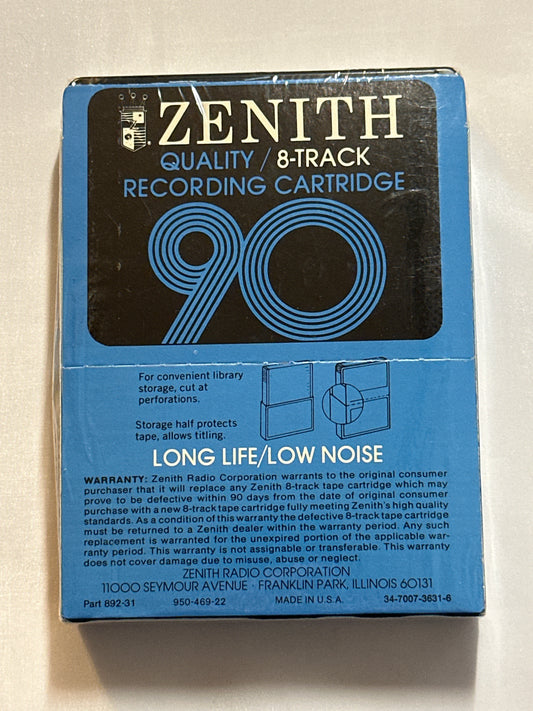 Zenith Quality 8-Track 90 Minutes Blank Sealed