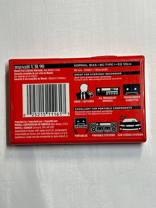 Maxell UR-90 Normal Bias Type I Sealed Cassette 90 Minute