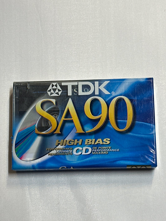 TDK SA-90 Type II High Bias Blank Sealed Cassette 90 Minutes