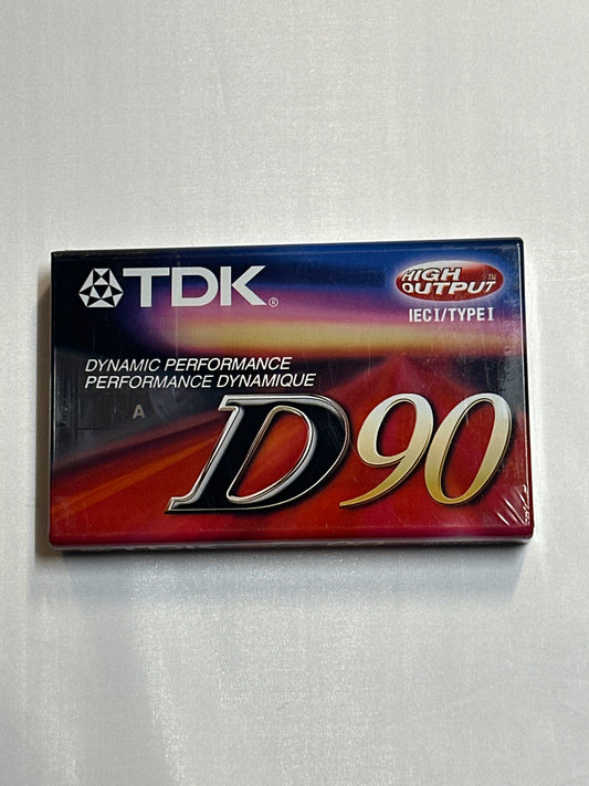 TDK D-90 Type I Normal Bias Blank Cassette Sealed 90 Minutes
