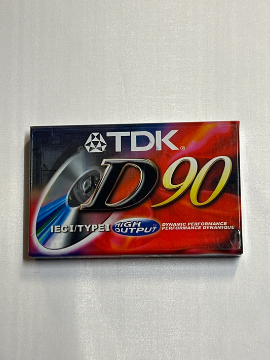 TDK D-90 Type I Normal Bias Blank Cassette Sealed 90 Minutes